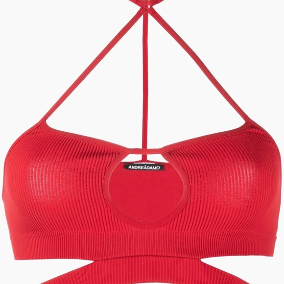 ADREĀDAMO Ribbed Jersey Bra w/ Strappy Details size SMALL - MEDIUM - Picture 3 of 5